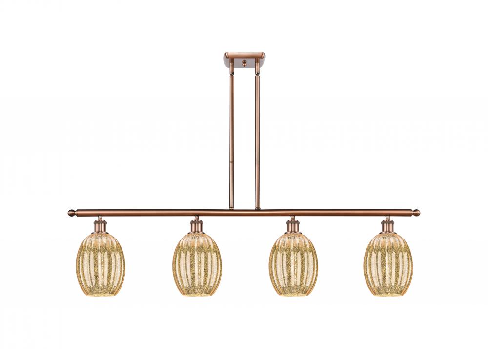 Preston Bulb - 4 Light - 48 inch - Antique Copper - Stem Hung - Island Light