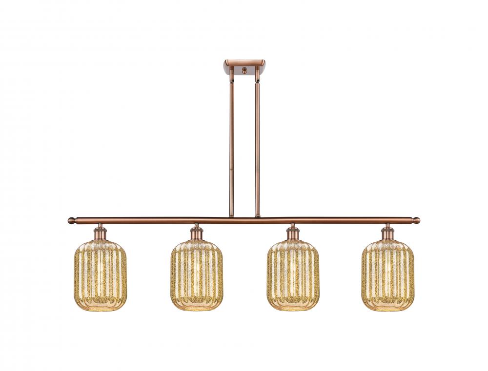 Preston Cylinder - 4 Light - 48 inch - Antique Copper - Stem Hung - Island Light