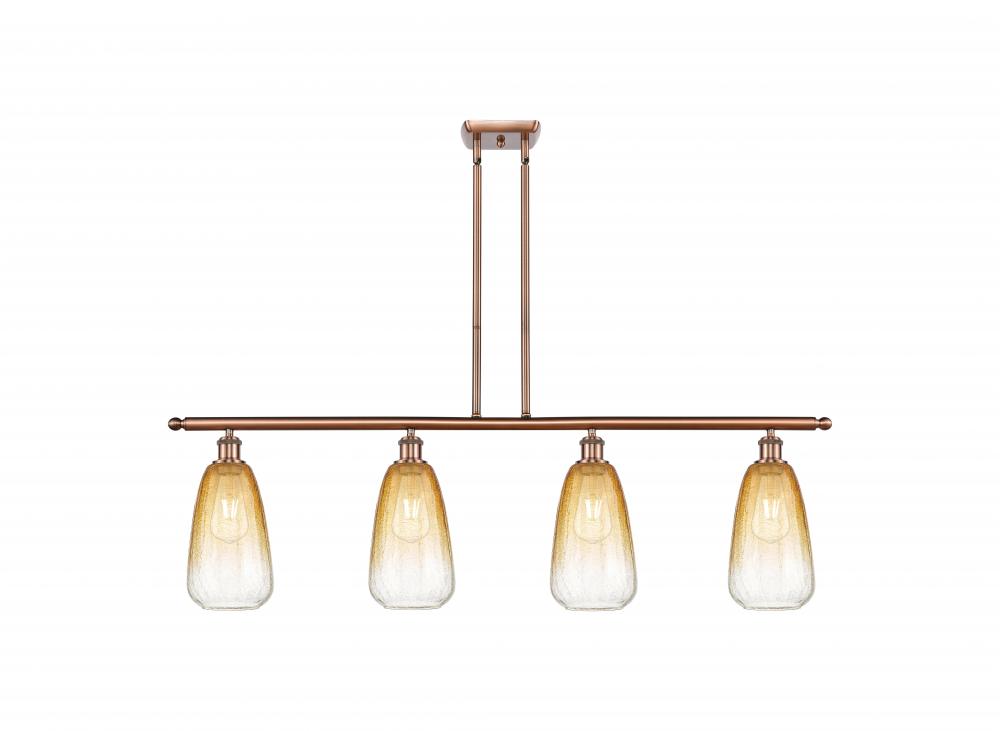 Brookhaven Almond - 4 Light - 48 inch - Antique Copper - Stem Hung - Island Light