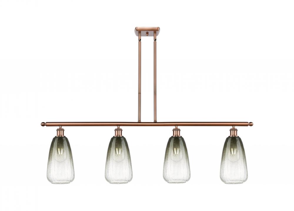 Brookhaven Almond - 4 Light - 48 inch - Antique Copper - Stem Hung - Island Light