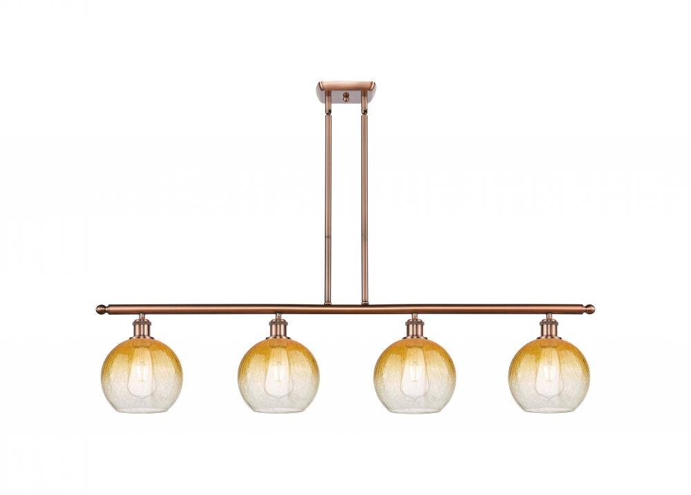 Brookhaven Globe - 4 Light - 48 inch - Antique Copper - Stem Hung - Island Light