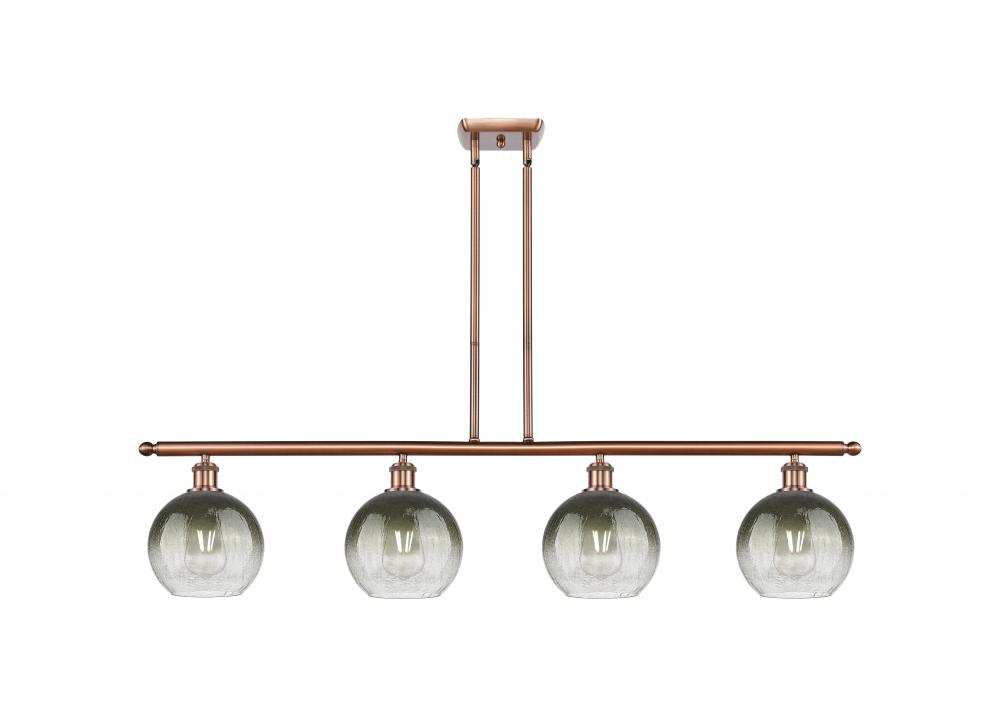 Brookhaven Globe - 4 Light - 48 inch - Antique Copper - Stem Hung - Island Light