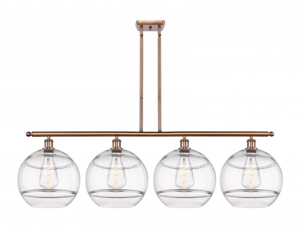 Rochester - 4 Light - 50 inch - Antique Copper - Stem hung - Island Light