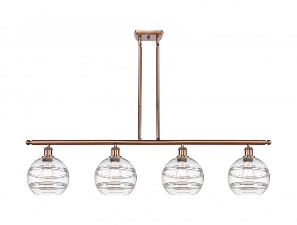 Rochester - 4 Light - 48 inch - Antique Copper - Stem hung - Island Light