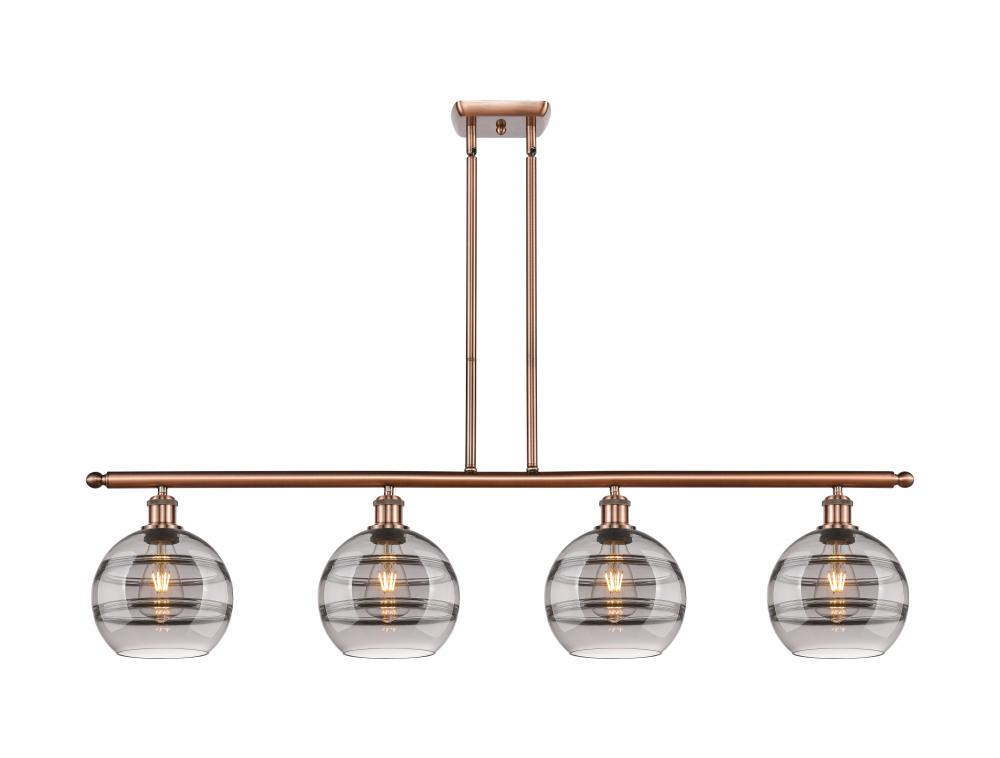 Rochester - 4 Light - 48 inch - Antique Copper - Stem hung - Island Light