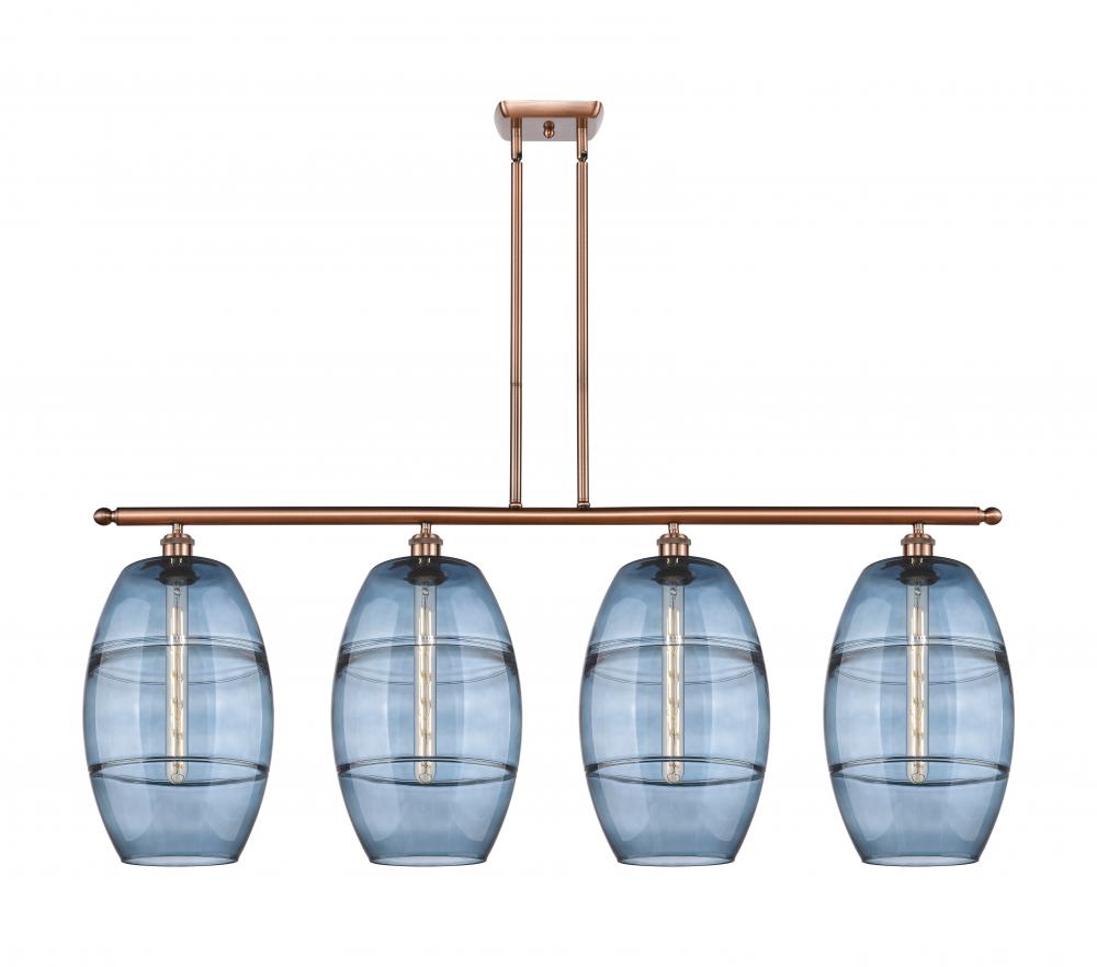 Vaz - 4 Light - 48 inch - Antique Copper - Stem hung - Island Light