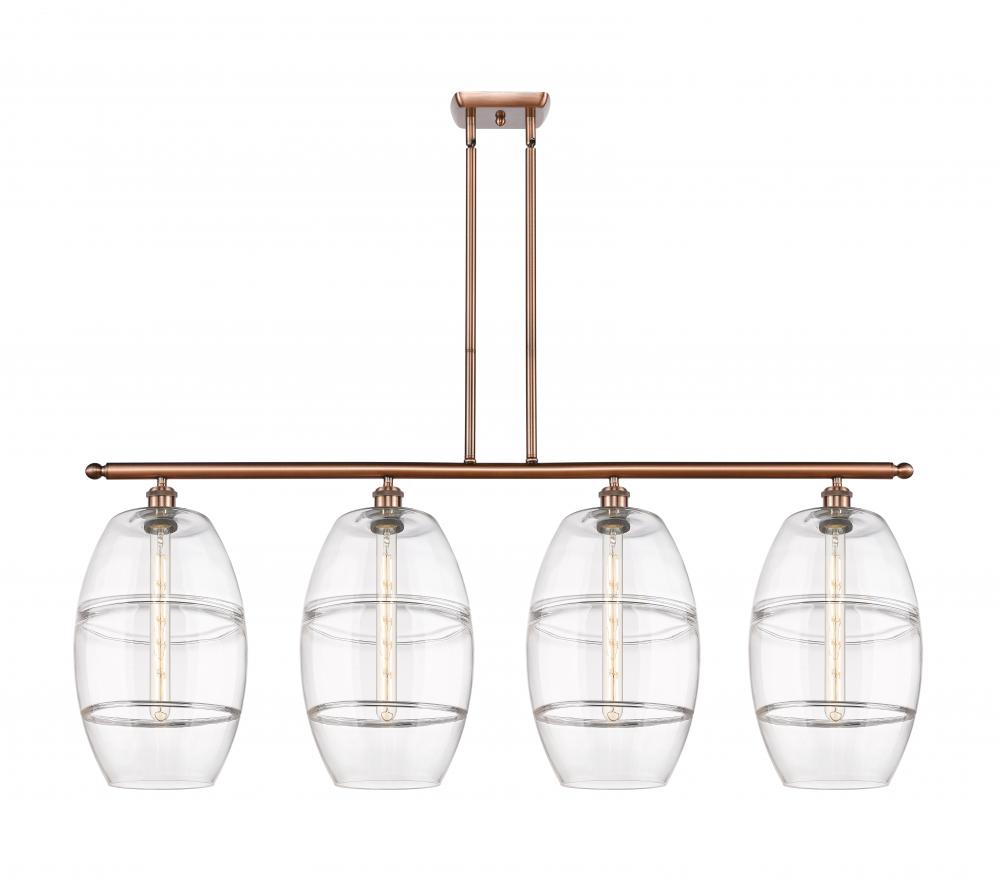 Vaz - 4 Light - 48 inch - Antique Copper - Stem hung - Island Light