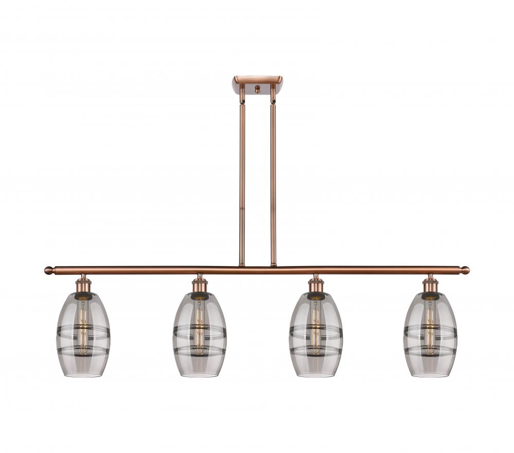 Vaz - 4 Light - 48 inch - Antique Copper - Stem hung - Island Light