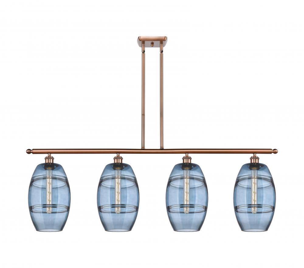 Vaz - 4 Light - 48 inch - Antique Copper - Stem hung - Island Light