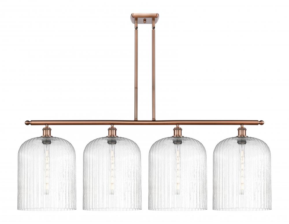 Bridal Veil - 4 Light - 48 inch - Antique Copper - Stem hung - Island Light