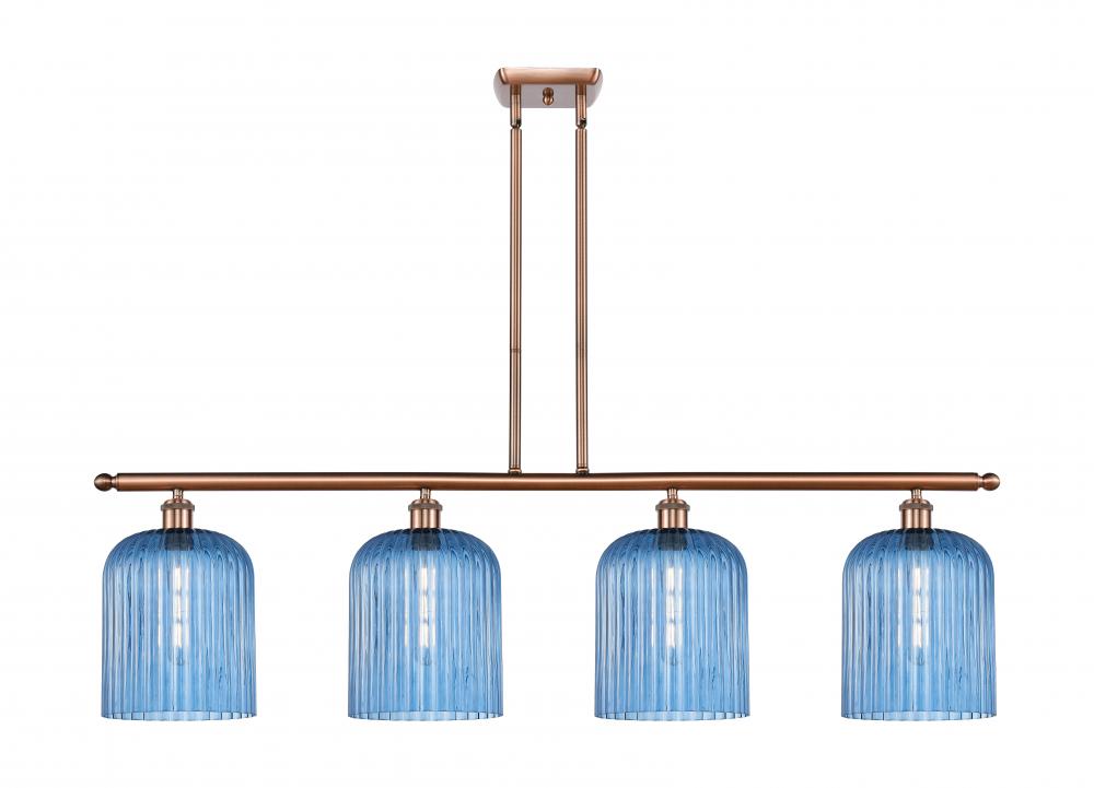 Bridal Veil - 4 Light - 48 inch - Antique Copper - Stem hung - Island Light