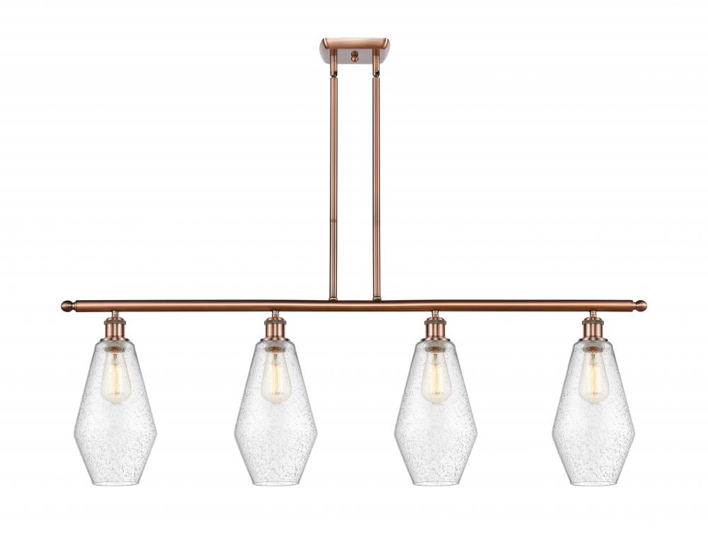Cindyrella - 4 Light - 48 inch - Antique Copper - Stem hung - Island Light