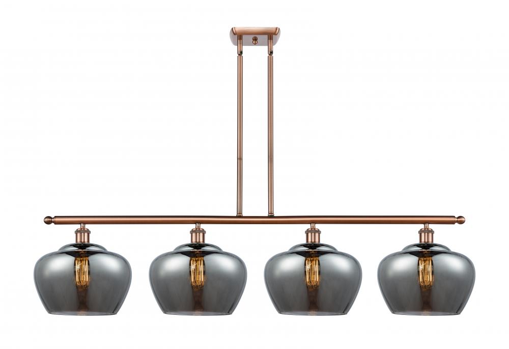 Fenton - 4 Light - 49 inch - Antique Copper - Stem hung - Island Light