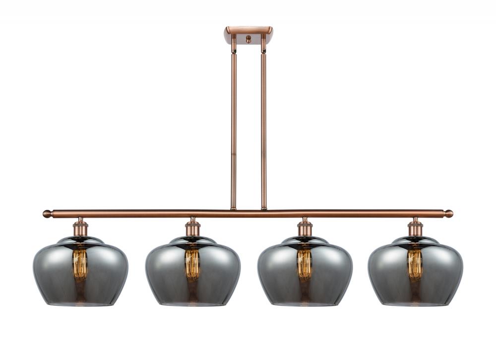Fenton - 4 Light - 49 inch - Antique Copper - Stem hung - Island Light