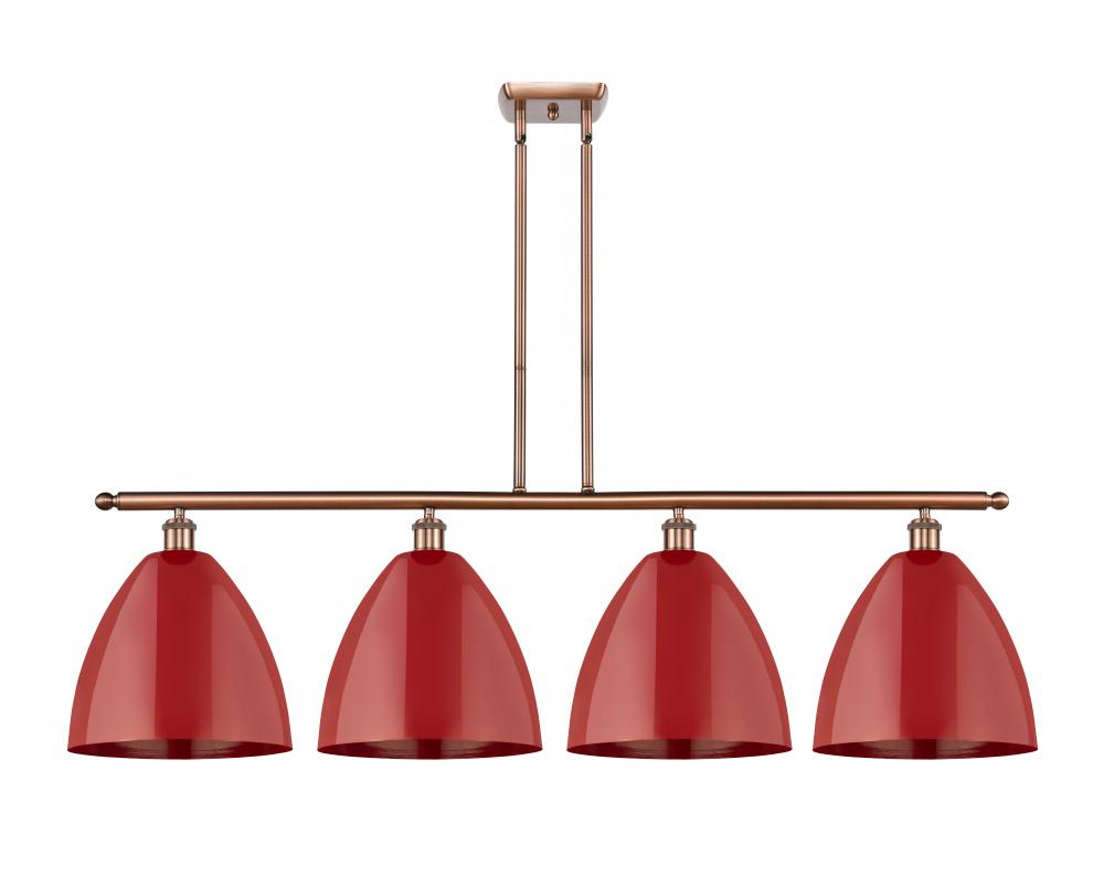 Plymouth - 4 Light - 50 inch - Antique Copper - Stem hung - Island Light