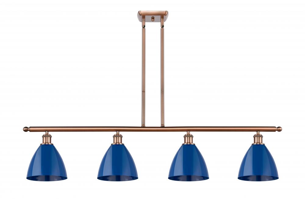 Plymouth - 4 Light - 48 inch - Antique Copper - Stem hung - Island Light