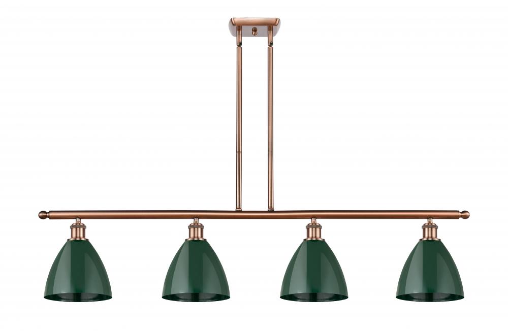 Plymouth - 4 Light - 48 inch - Antique Copper - Stem hung - Island Light