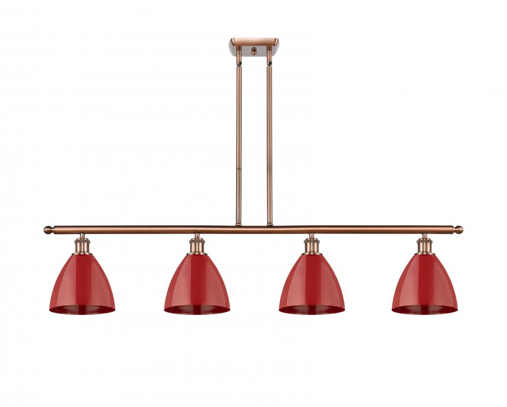 Plymouth - 4 Light - 48 inch - Antique Copper - Stem hung - Island Light