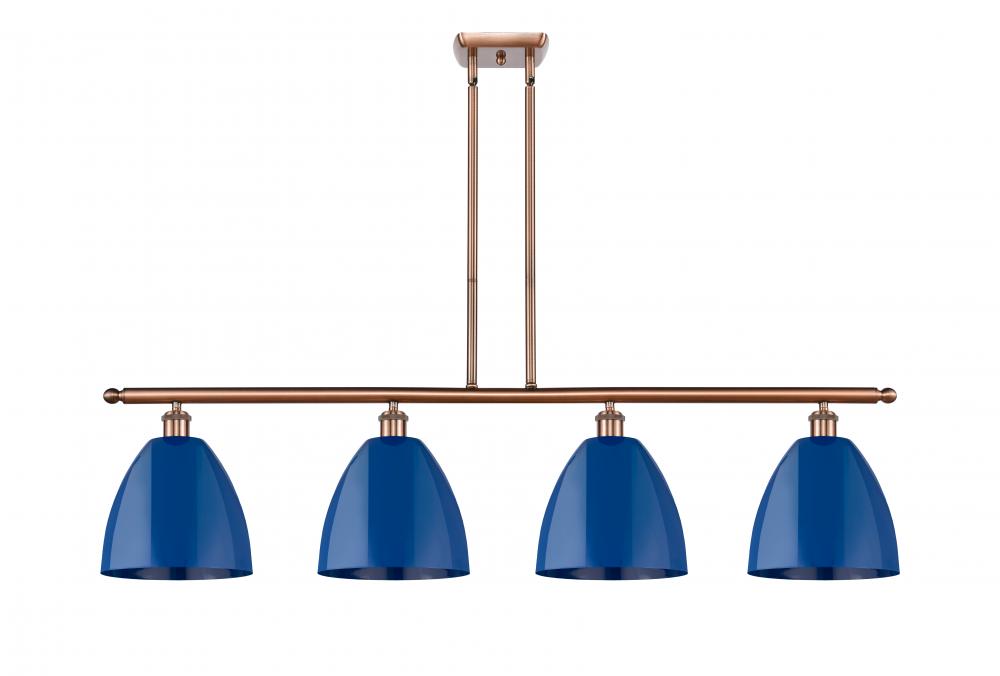 Plymouth - 4 Light - 48 inch - Antique Copper - Stem hung - Island Light