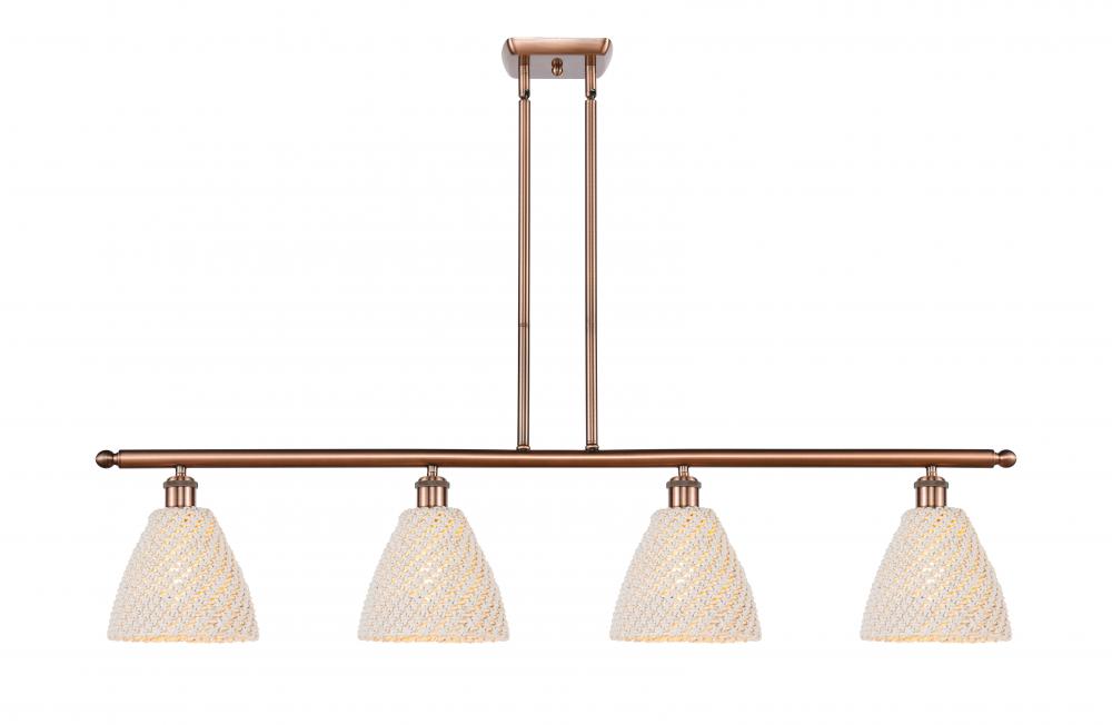 Bristol Natural - 4 Light - 48 inch - Antique Copper - Cord hung - Island Light