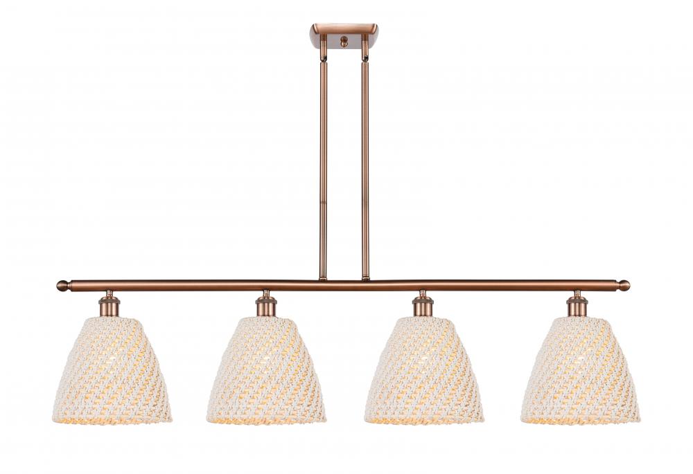 Bristol Natural - 4 Light - 48 inch - Antique Copper - Cord hung - Island Light