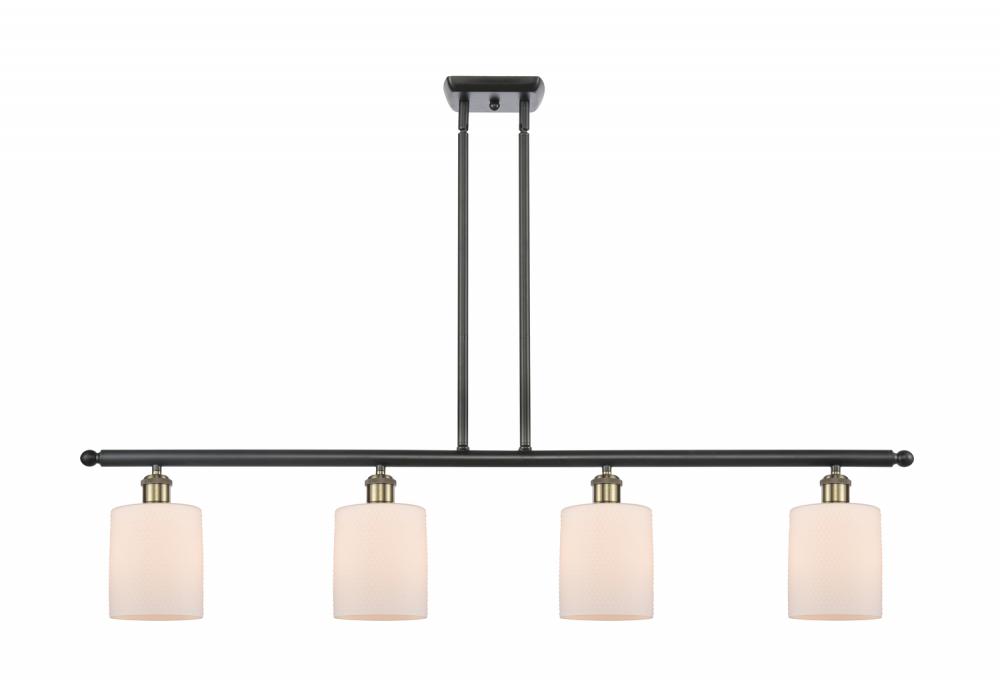 Cobbleskill - 4 Light - 48 inch - Black Antique Brass - Stem hung - Island Light