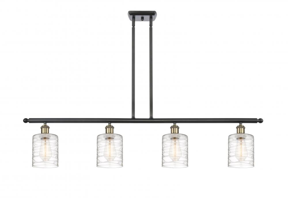 Cobbleskill - 4 Light - 48 inch - Black Antique Brass - Stem hung - Island Light