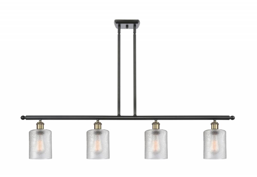 Cobbleskill - 4 Light - 48 inch - Black Antique Brass - Stem hung - Island Light