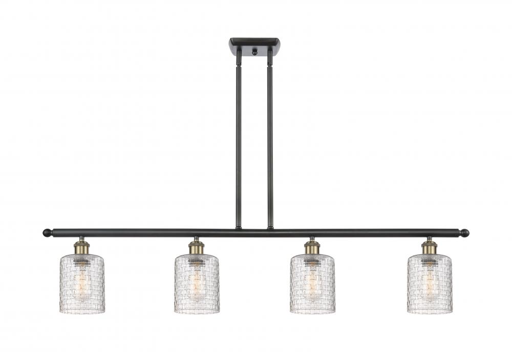 Cobbleskill - 4 Light - 48 inch - Black Antique Brass - Stem hung - Island Light