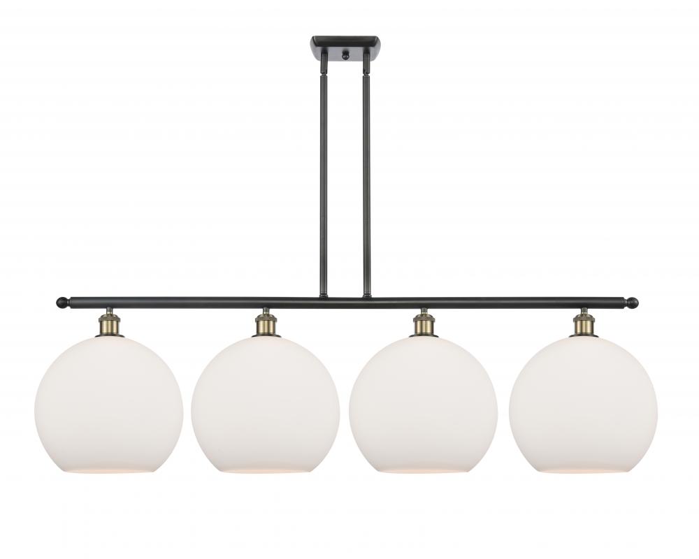 Athens - 4 Light - 50 inch - Black Antique Brass - Stem Hung - Island Light