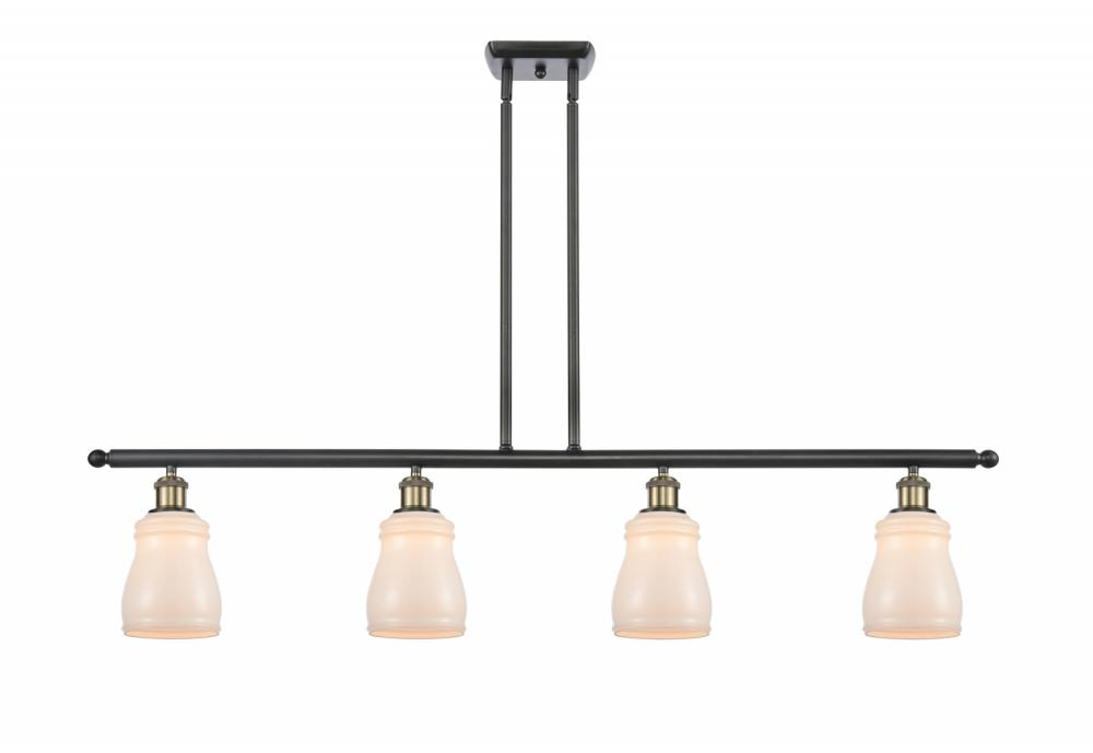 Ellery - 4 Light - 48 inch - Black Antique Brass - Stem hung - Island Light