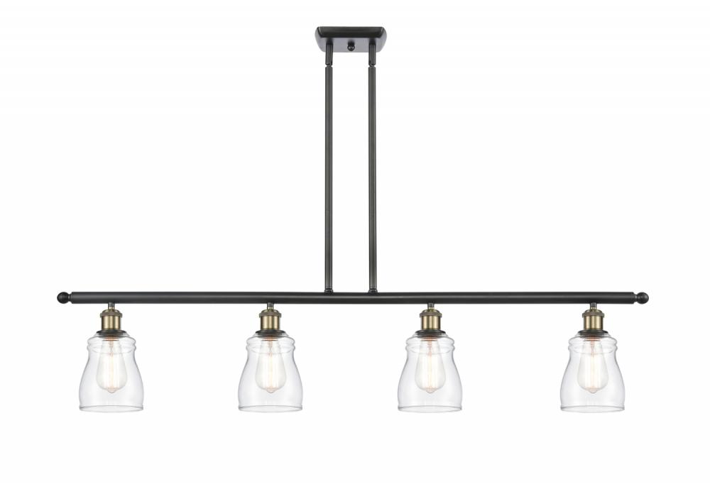 Ellery - 4 Light - 48 inch - Black Antique Brass - Stem hung - Island Light