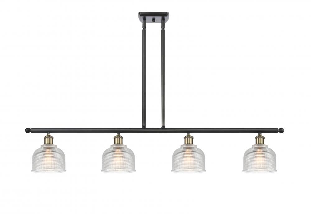 Dayton - 4 Light - 48 inch - Black Antique Brass - Stem hung - Island Light