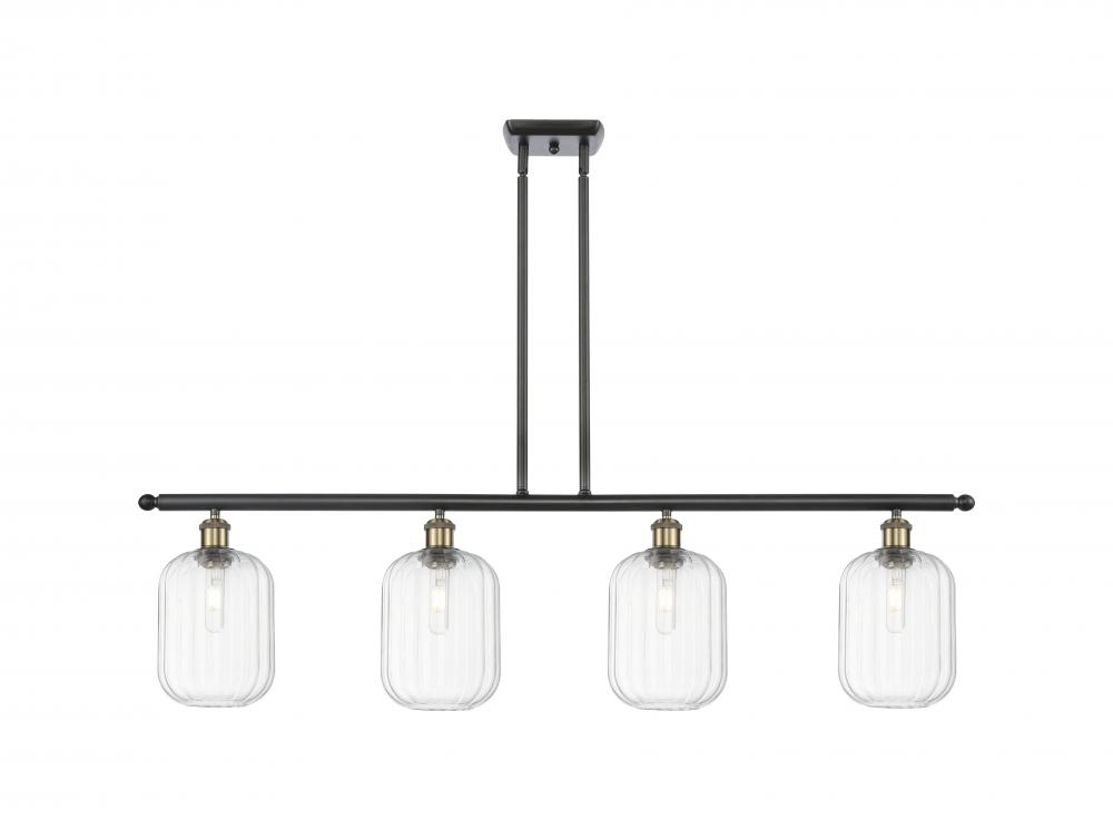 Preston Cylinder - 4 Light - 48 inch - Black Antique Brass - Stem Hung - Island Light