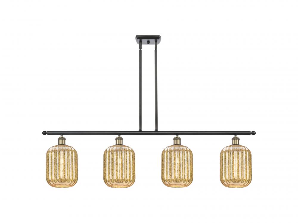 Preston Cylinder - 4 Light - 48 inch - Black Antique Brass - Stem Hung - Island Light