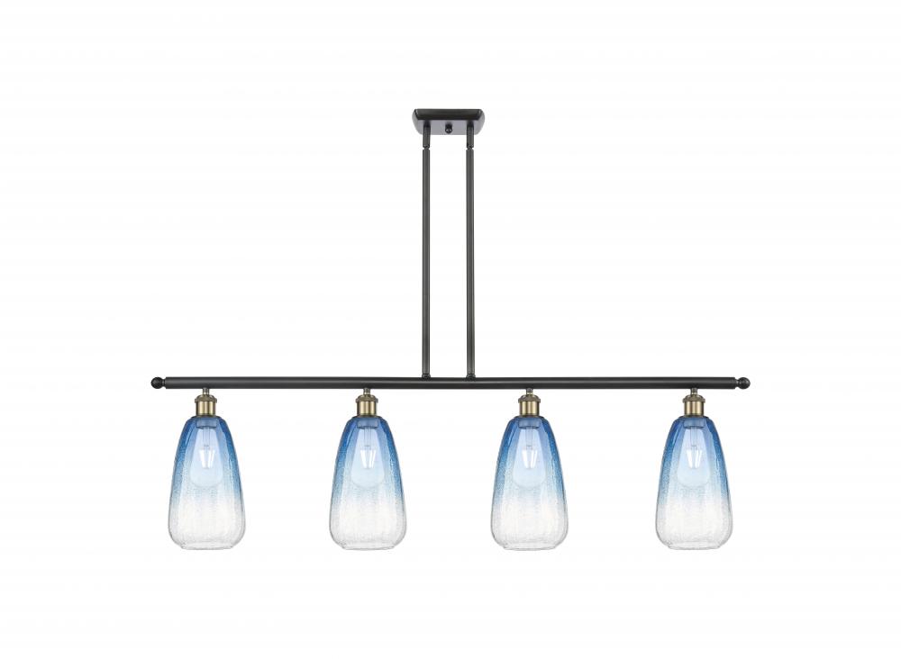 Brookhaven Almond - 4 Light - 48 inch - Black Antique Brass - Stem Hung - Island Light