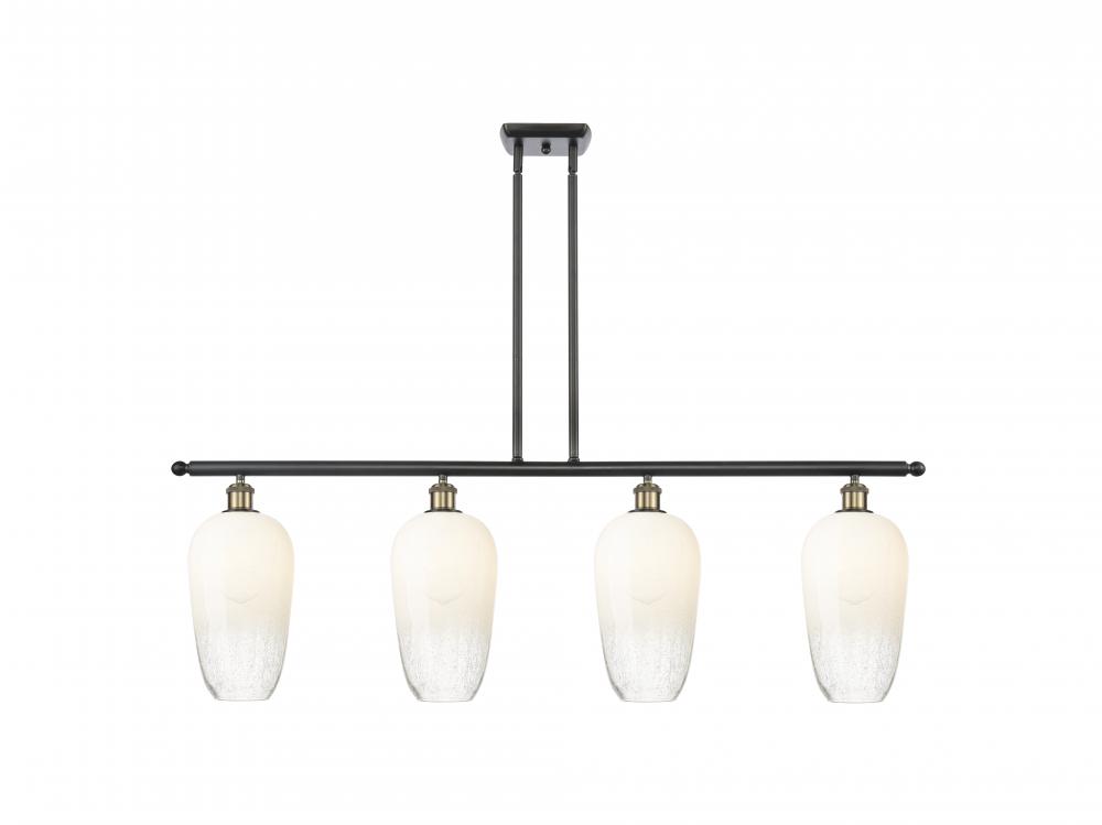 Brookhaven Flute - 4 Light - 48 inch - Black Antique Brass - Stem Hung - Island Light