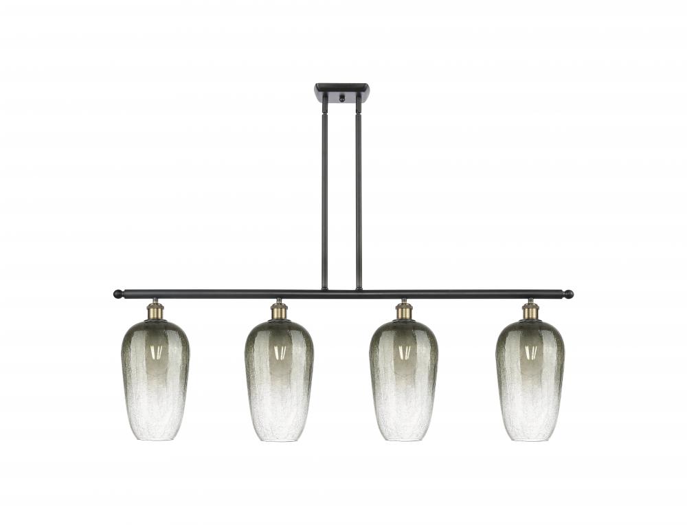 Brookhaven Flute - 4 Light - 48 inch - Black Antique Brass - Stem Hung - Island Light