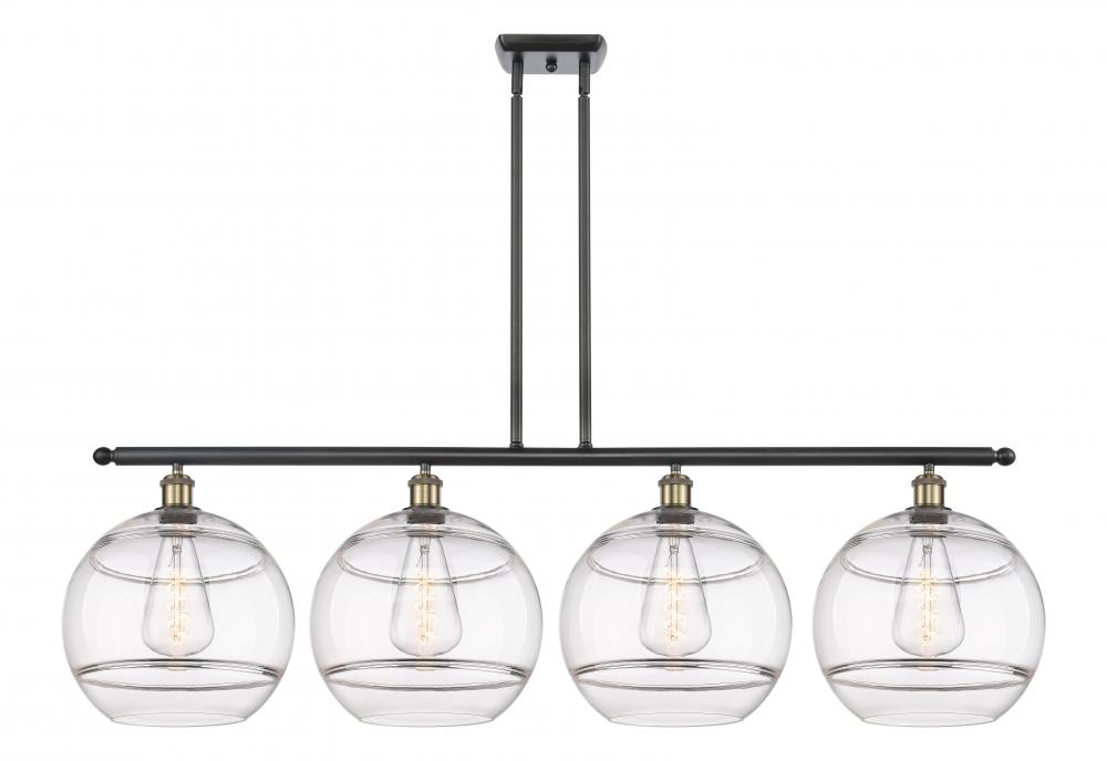 Rochester - 4 Light - 50 inch - Black Antique Brass - Stem hung - Island Light