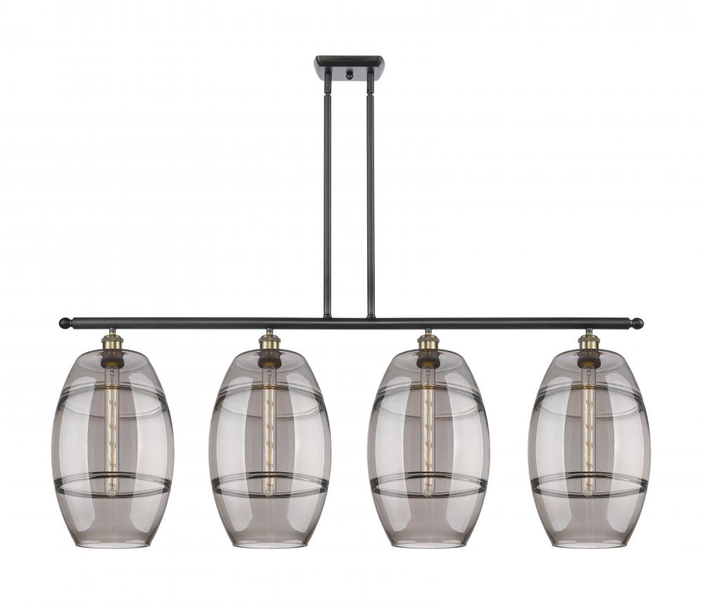 Vaz - 4 Light - 48 inch - Black Antique Brass - Stem hung - Island Light