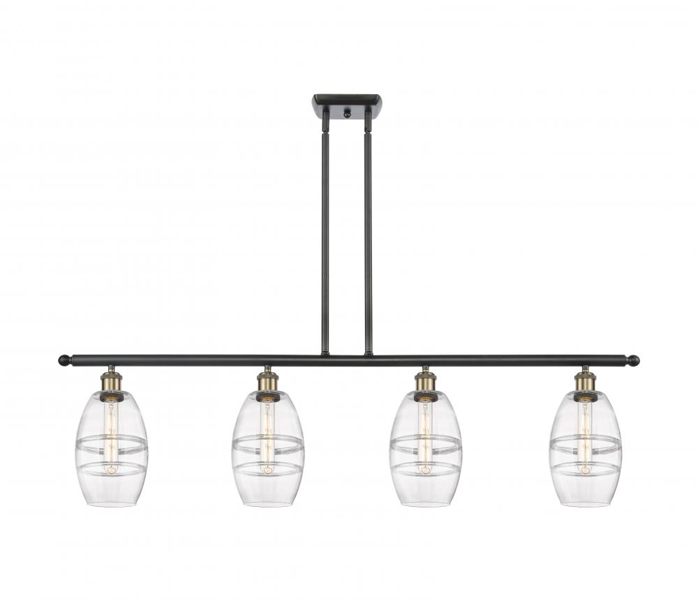 Vaz - 4 Light - 48 inch - Black Antique Brass - Stem hung - Island Light