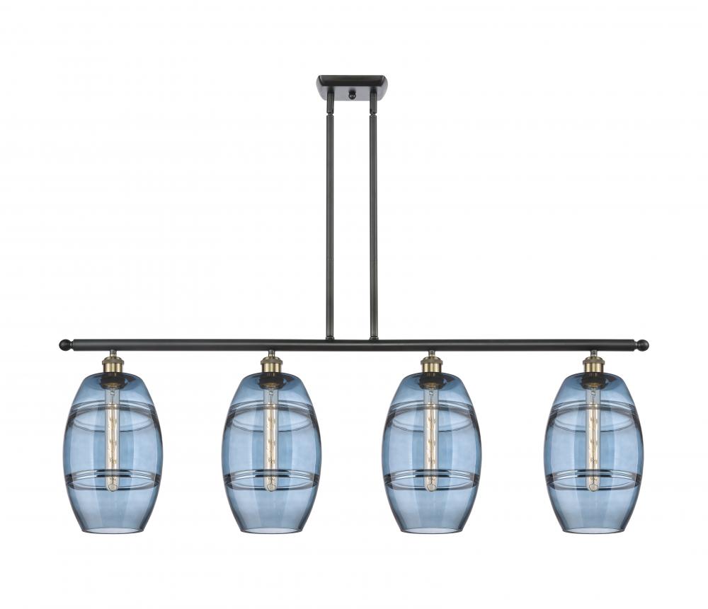 Vaz - 4 Light - 48 inch - Black Antique Brass - Stem hung - Island Light