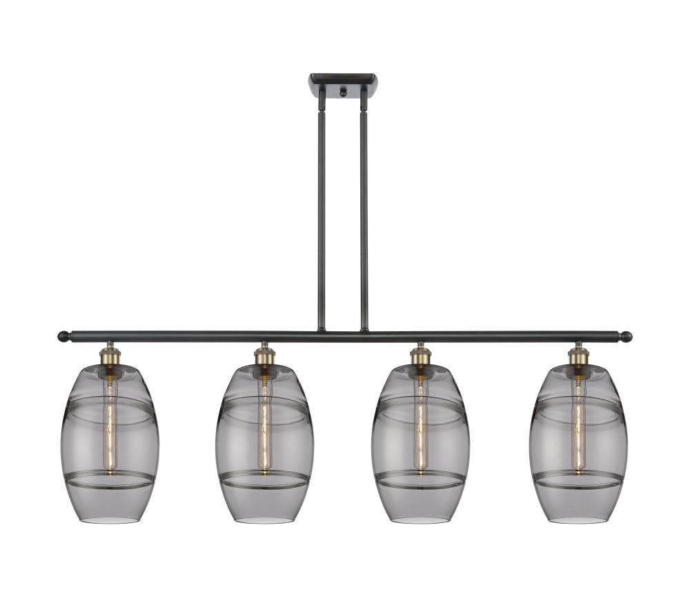 Vaz - 4 Light - 48 inch - Black Antique Brass - Stem hung - Island Light