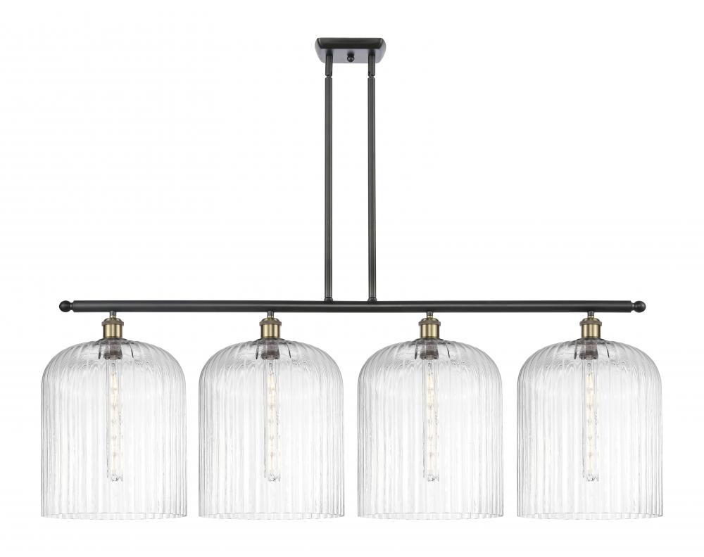 Bridal Veil - 4 Light - 48 inch - Black Antique Brass - Stem hung - Island Light