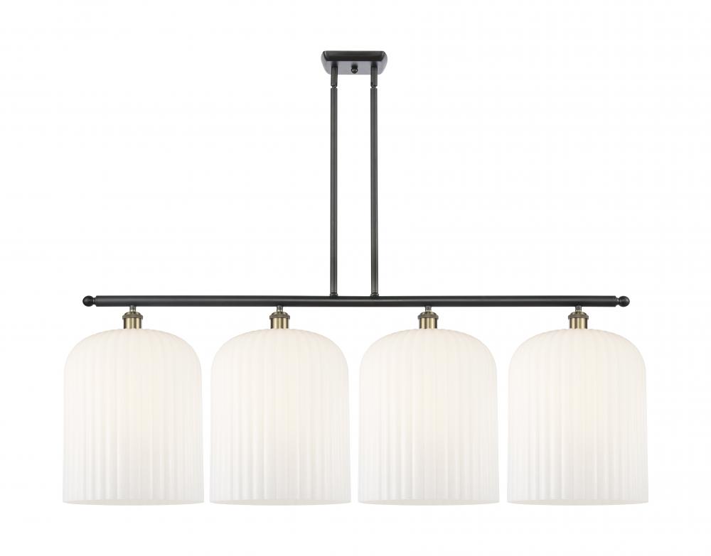 Bridal Veil - 4 Light - 48 inch - Black Antique Brass - Stem hung - Island Light