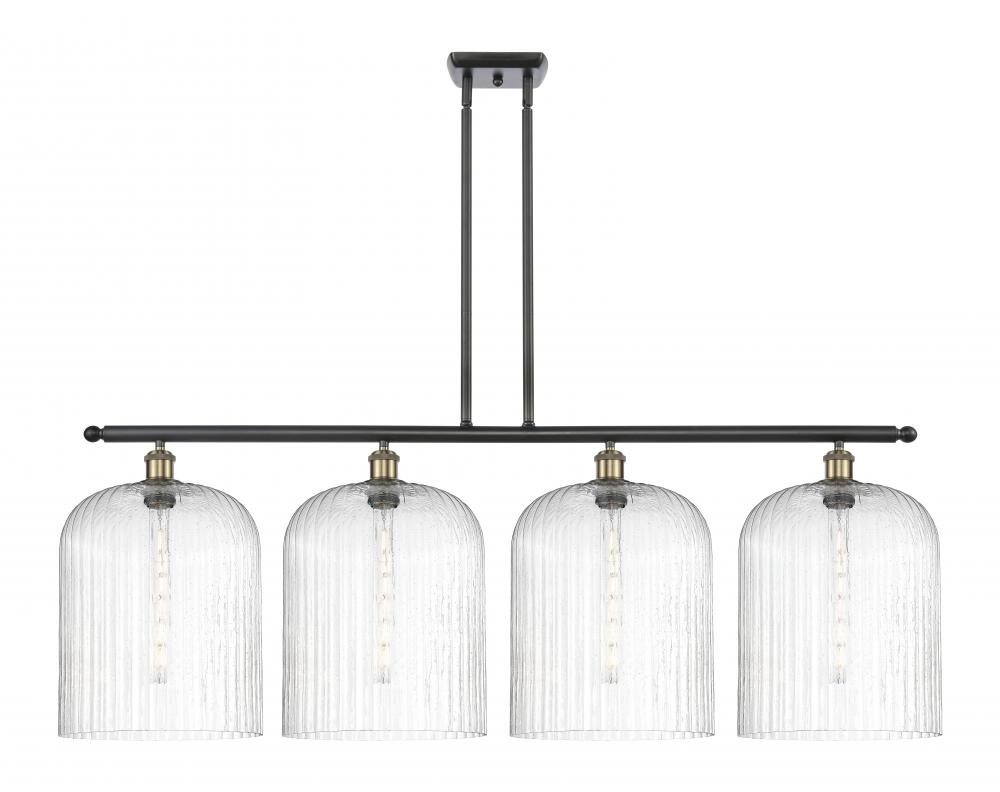 Bridal Veil - 4 Light - 48 inch - Black Antique Brass - Stem hung - Island Light