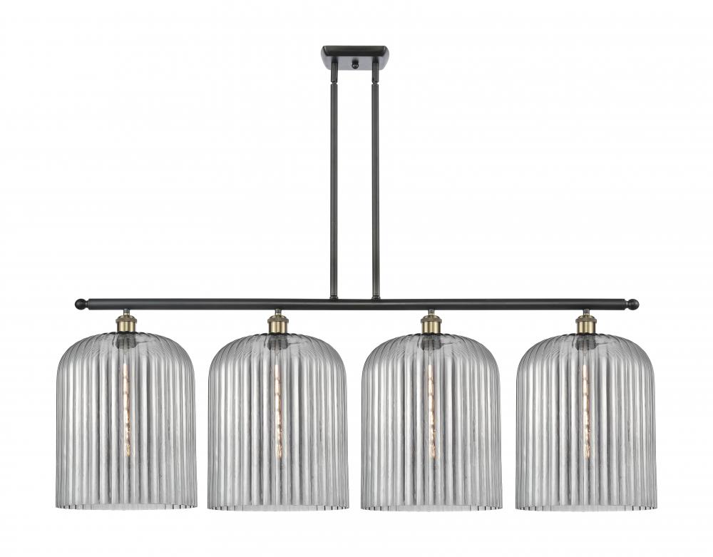 Bridal Veil - 4 Light - 48 inch - Black Antique Brass - Stem hung - Island Light