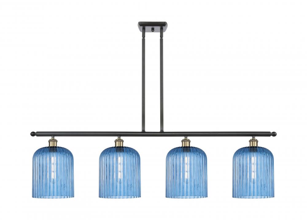 Bridal Veil - 4 Light - 48 inch - Black Antique Brass - Stem hung - Island Light