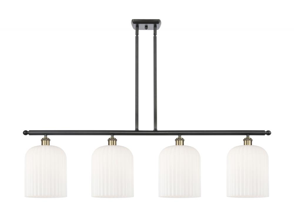 Bridal Veil - 4 Light - 48 inch - Black Antique Brass - Stem hung - Island Light