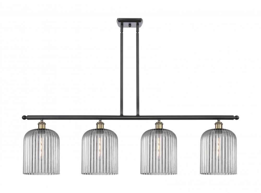 Bridal Veil - 4 Light - 48 inch - Black Antique Brass - Stem hung - Island Light